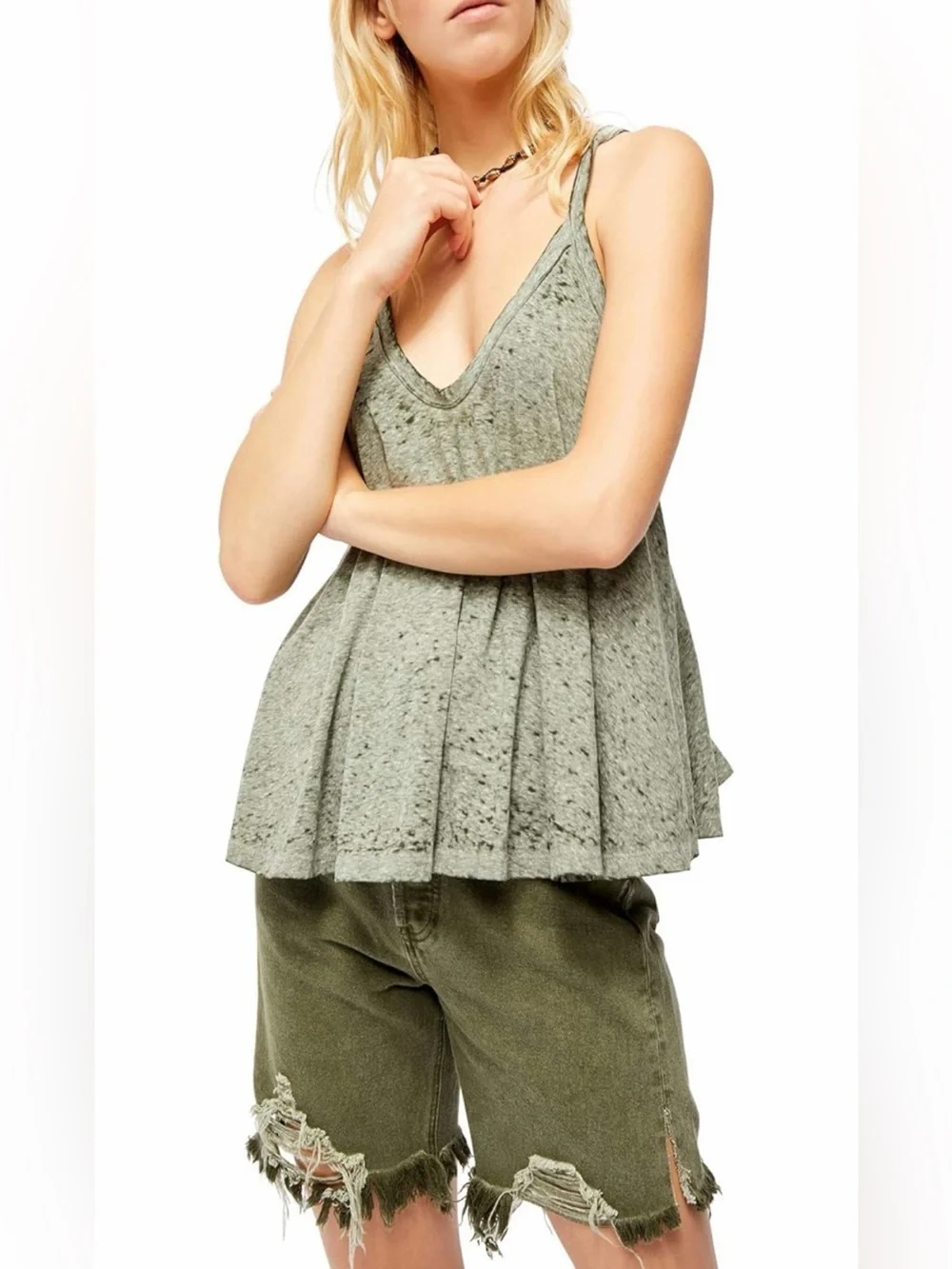 We the Free Sandy Swing Tank- Moss - Picture 1 of 10